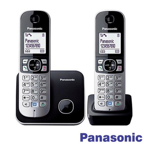 Panasonic Dect Telefon Duo (Çift Ahize) KX-TG6812 Siyah - Gri resmi
