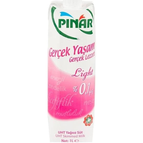 Pınar Light Süt 1000 ml 12'li Paket resmi