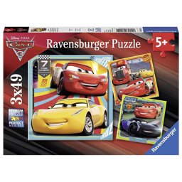 Ravensburger Disney Cars 3 3 x 49 Parça Çocuk Puzzle resmi