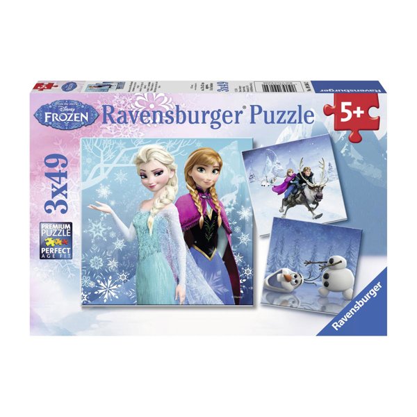 Ravensburger Frozen Kış Macerası 3X49 Parça Puzzle resmi