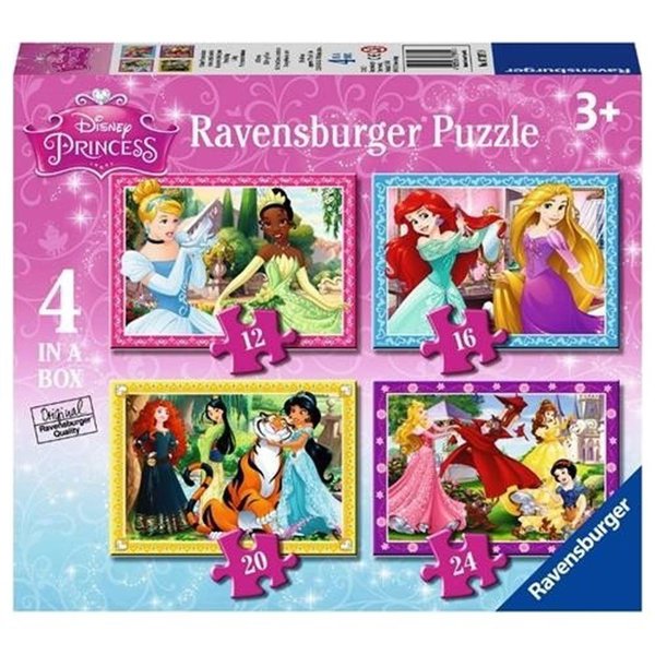 Ravensburger 4 In Box Puzzle Wd Princess 073979 resmi