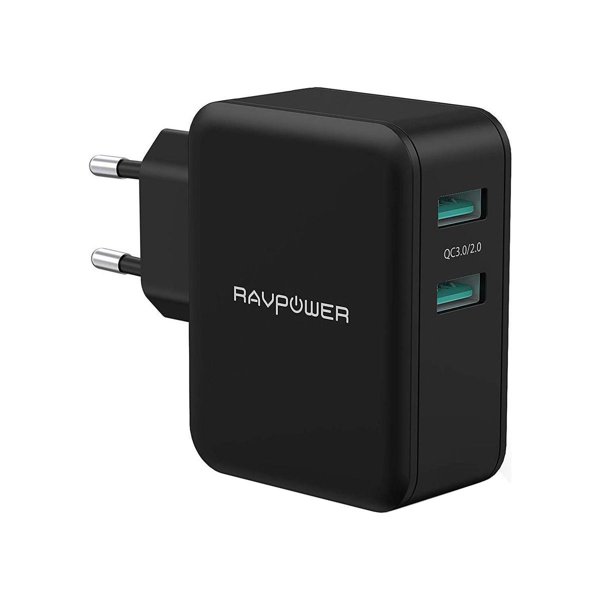 RAVPower RP-PC006 30W İki Port QC 3.0 Hızlı Şarj Cihazı Siyah 75-02000-010 resmi