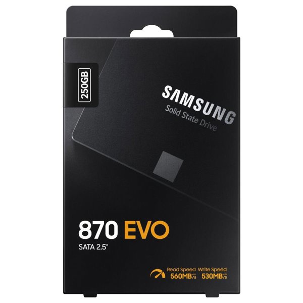 Samsung 870 Evo 250GB 560MB-530MB/s Sata 2.5" SSD (MZ-77E250BW) resmi