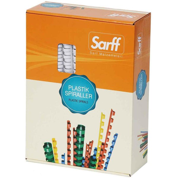 Sarff Plastik Spiral 22 mm 50'li Paket Beyaz  resmi