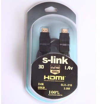 S-Link Slx-318 HDMI M/M 5M Altın Uçlu 24K + L Kon. 1.4 Ver. 3D Kablo resmi