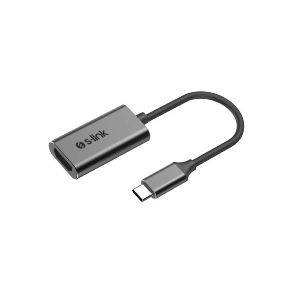 S-Link Swapp SW-U512 Gri Metal Type-C to 4K HDMI Çevirici Adaptör resmi