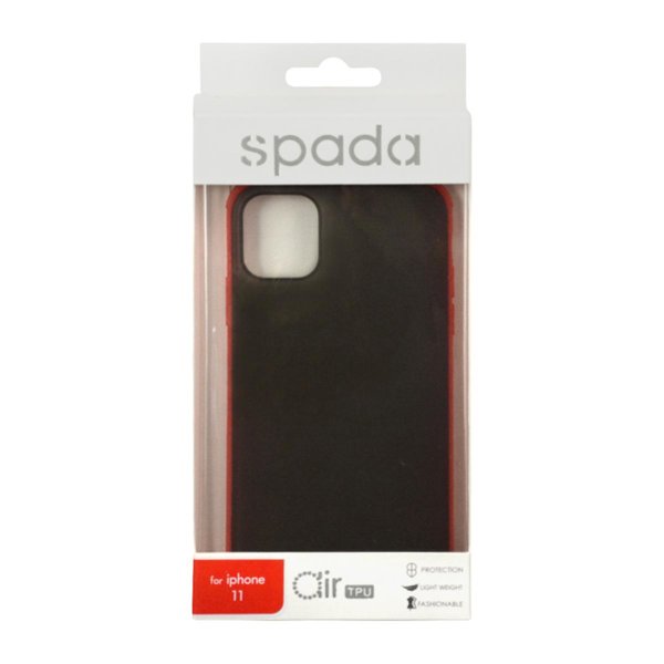 Spada iPhone 11 Duo TPU Kılıf - Siyah / Kırmızı resmi