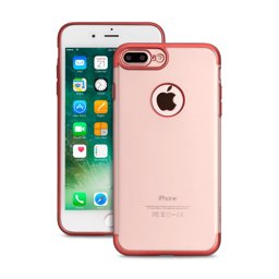 Spada iPhone 7/8 Plus Trio TPU Kılıf - Şeffaf Kırmızı resmi