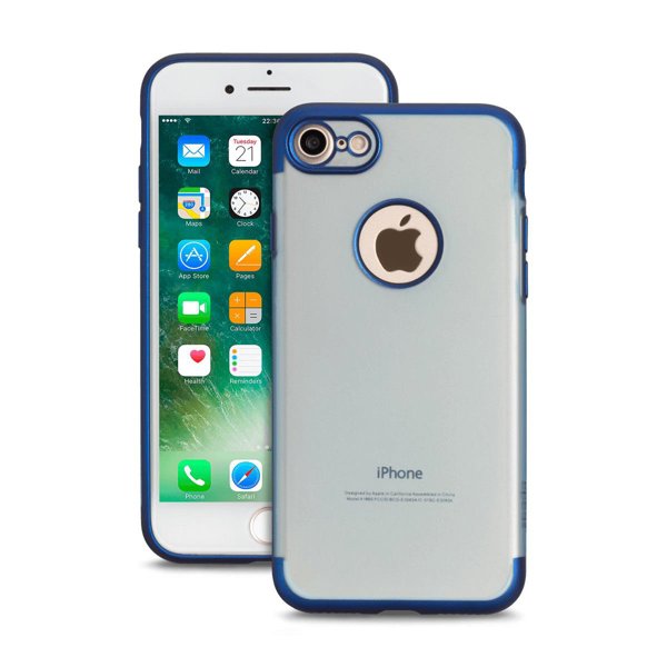 Spada iPhone 7/8 Trio TPU Kılıf - Şeffaf Mavi resmi