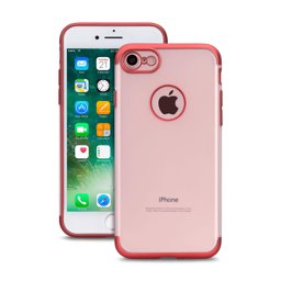 Spada iPhone 7/8 Trio TPU Kılıf - Şeffaf Kırmızı resmi