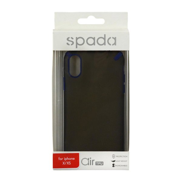 Spada iPhone X/XS Duo TPU Kılıf - Siyah / Lacivert resmi