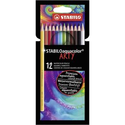 Stabilo Aquacolor Arty Sulandırılabilir Kuru Boya Kalem Seti 12'li Paket resmi