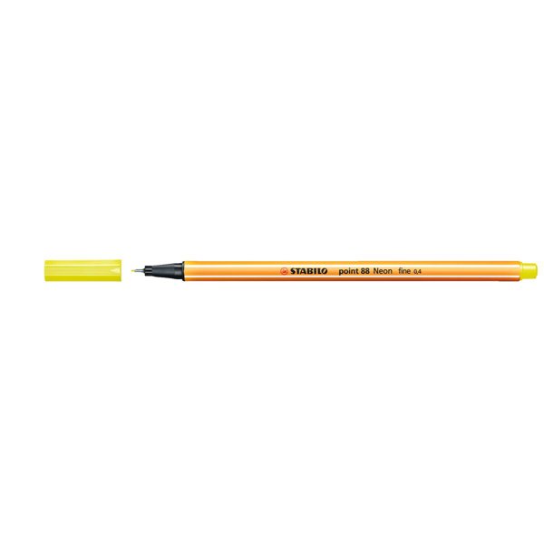 Stabilo Point 88/024 İnce Keçe Uçlu Kalem 0,4 mm Floresan Sarı resmi
