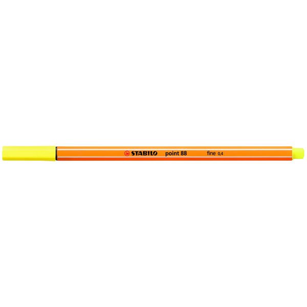 Stabilo Point 88/24 İnce Keçe Uçlu Kalem 0.4 mm Limon Sarısı resmi