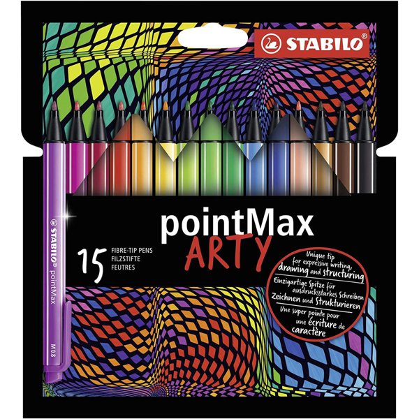 Stabilo Pointmax Arty Keçe Uçlu Kalem Seti 15'li Paket resmi