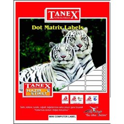 Tanex TW-0017 35 mm x 97 mm Bilgisayar Etiketi 12'li resmi