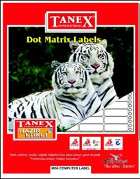 Tanex TW-0023 10 mm x 46 mm Bilgisayar Etiketi  resmi