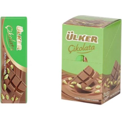 Ülker Baton Çikolata Antep Fıstıklı 30 g 12'li Paket resmi