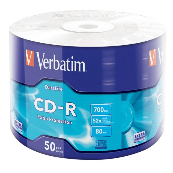 VERBATIM 43787 CD-R 50 Wrap Extra Protection 52x 700MB resmi