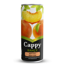 Cappy Meyve Suyu Şeftali Teneke Kutu 250 ml 12'li Paket resmi