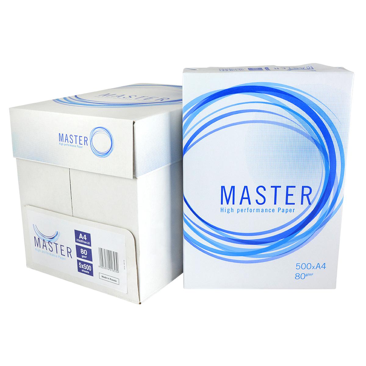 Master A4 Fotokopi Kağıdı 80 gr 1 Koli (5 Paket & 2500 sayfa) resmi