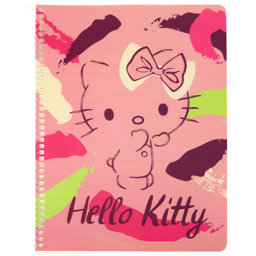 Mynote Hello Kitty Defter Spiralli Plastik Kapak Çizgili 26 cm x 18,5 cm 40 Yaprak resmi