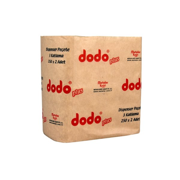 Dodo Plus Dispenser Peçete 250 Yaprak 3 Katlı 18'li Koli  resmi