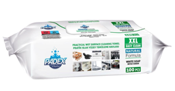 Padex Yüzey Temizleme Mendili XXL 100 Yaprak Beyaz Sabun resmi